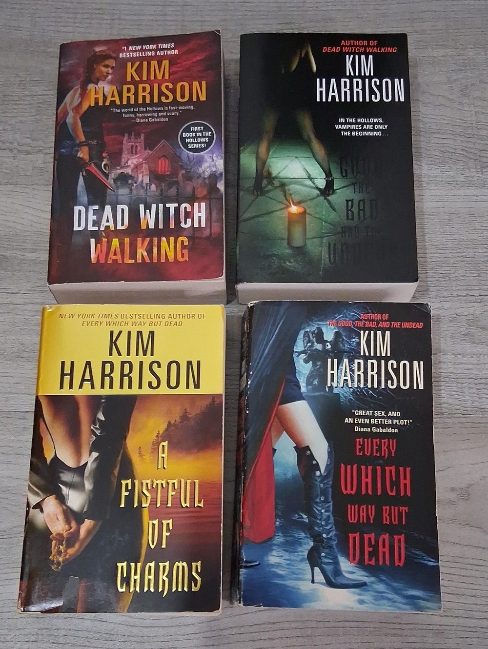 Kim Harrison The Hollows Series,  Urban Fantasy,  Witchcore, Bundle Of Books 1-4